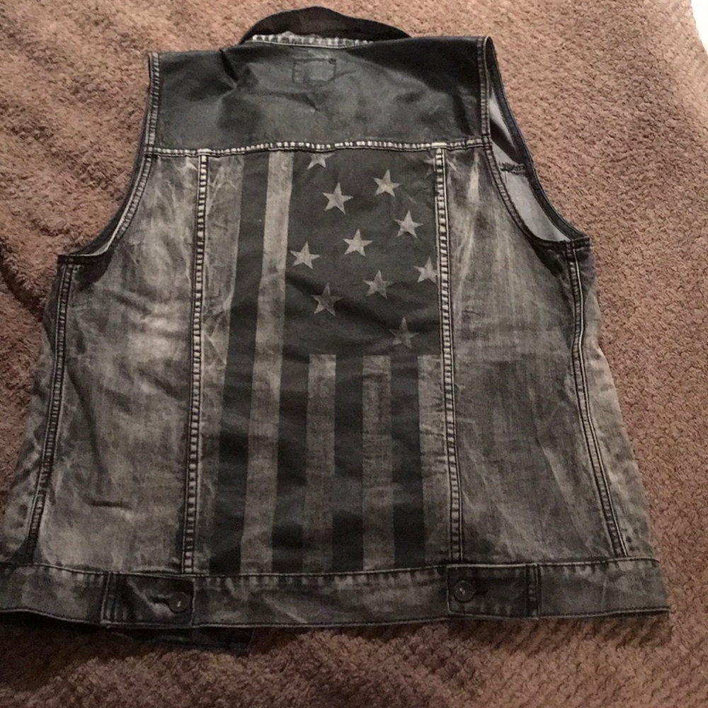 Black Jean Jacket Vest
